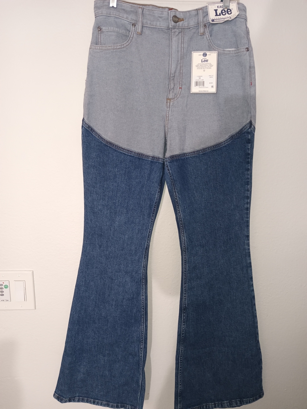 Lee Two-Tone Blue Flare & Wide Leg Jeans